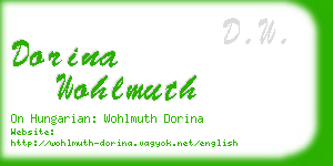 dorina wohlmuth business card